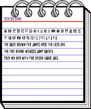 RISKERA DEMO Regular animated font preview