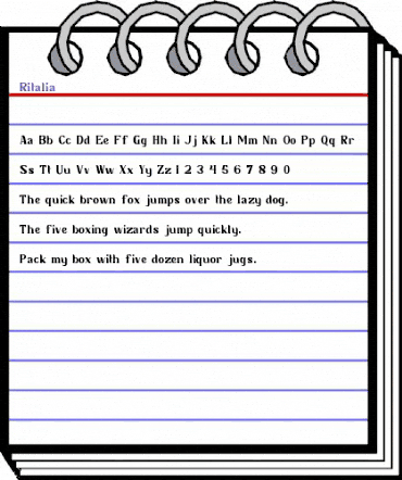 Ritalia Regular animated font preview