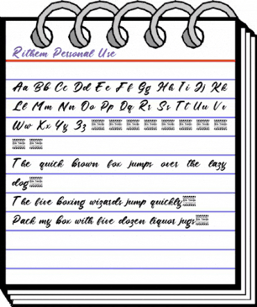 Rithem Personal Use Regular animated font preview