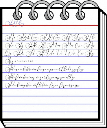 Rithey Regular animated font preview