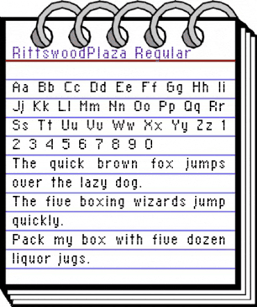 RittswoodPlaza_8 Regular animated font preview