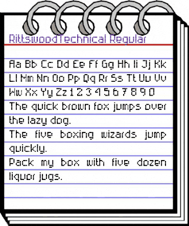 RittswoodTechnical_8 Regular animated font preview