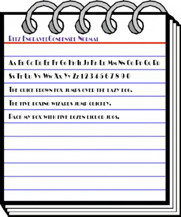 Ritz EngravedCondensed Normal animated font preview Ritz EngravedCondensed Normal animated font preview