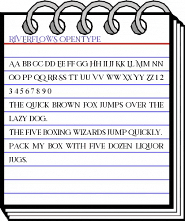 RIVERFLOWS Regular animated font preview