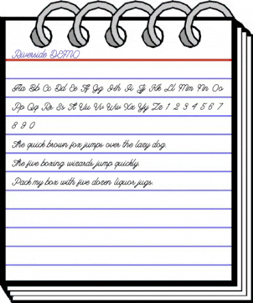 Riverside DEMO Regular animated font preview