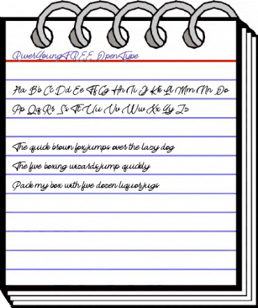 River Young FREE Regular animated font preview