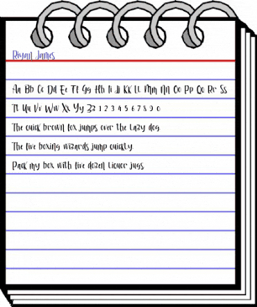 Riyan James Regular animated font preview