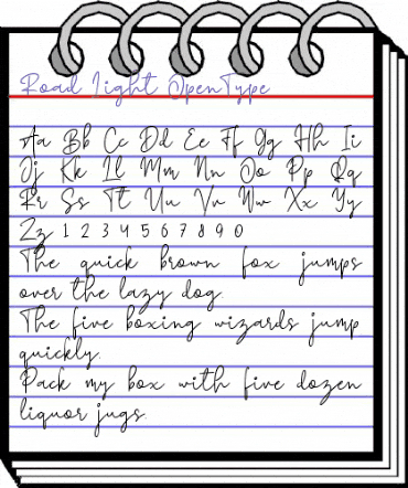 Road Light Regular animated font preview