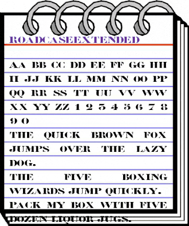 RoadcaseExtended Regular animated font preview RoadcaseExtended Regular animated font preview