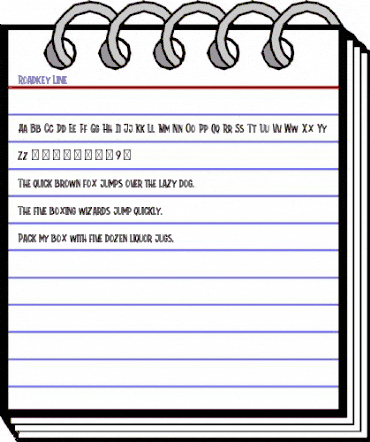 Roadkey Line Regular animated font preview