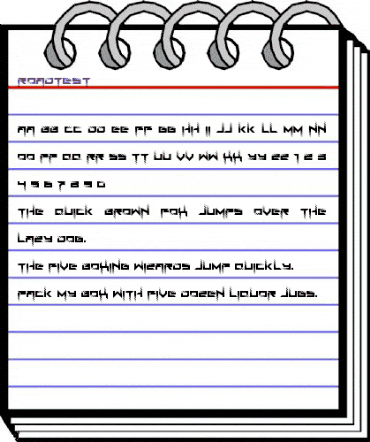 RoadTest + Regular animated font preview