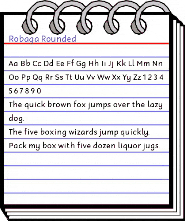 Robaga Rounded Regular animated font preview