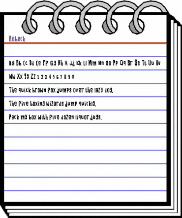 Robeck Regular animated font preview