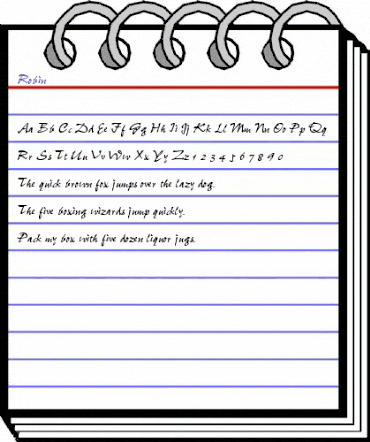 Robin Regular animated font preview