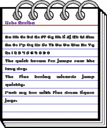 Robo Arriba Regular animated font preview