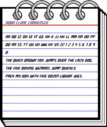 Robo-Clone Condensed Condensed animated font preview