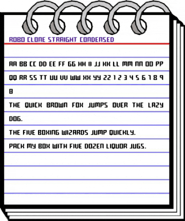 Robo-Clone Straight Condensed Condensed animated font preview