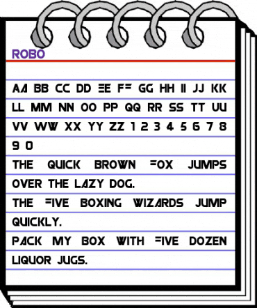 ROBO Regular animated font preview