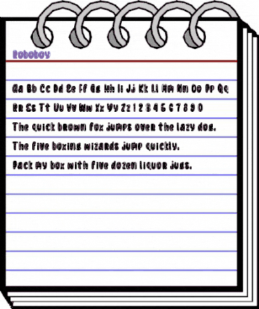 Roboboy Regular animated font preview