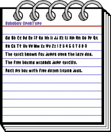 Roboboy Regular animated font preview