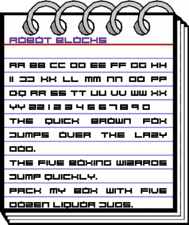 Robot Blocks Regular animated font preview