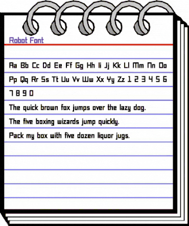 Robot_Font 100 animated font preview