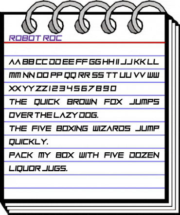 Robot Roc Regular animated font preview