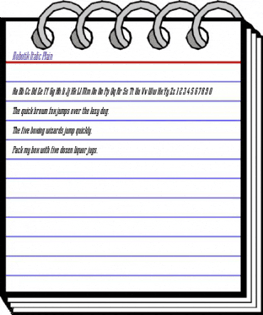 Robotik Italic Regular animated font preview