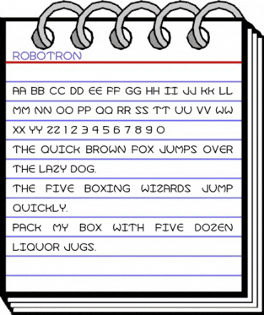Robotron Normal animated font preview