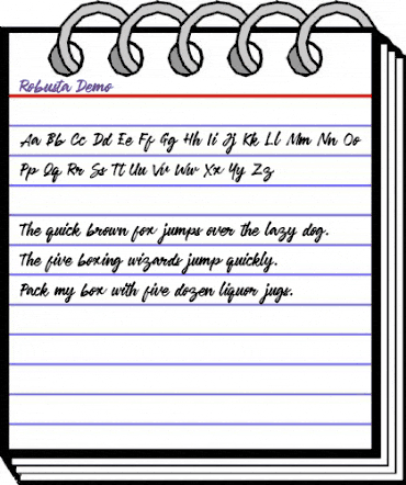 Robusta Demo Regular animated font preview