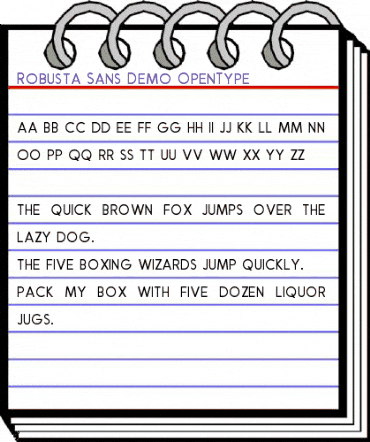 Robusta Sans Demo Regular animated font preview