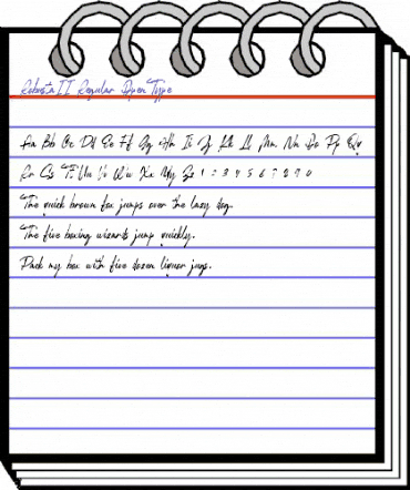 Robusta II Regular animated font preview