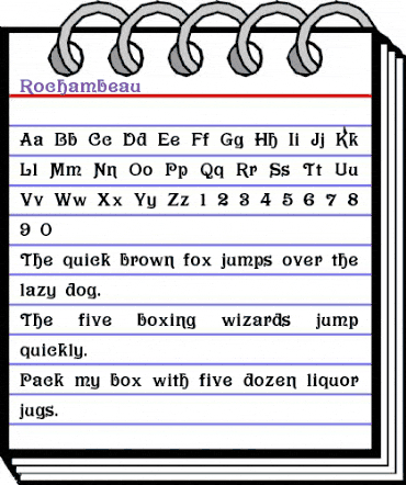 Rochambeau Regular animated font preview