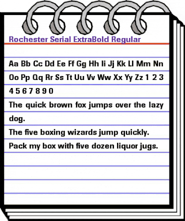 Rochester-Serial-ExtraBold Regular animated font preview