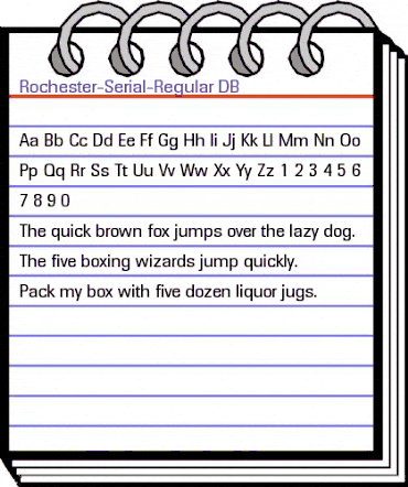 Rochester-Serial DB Regular animated font preview