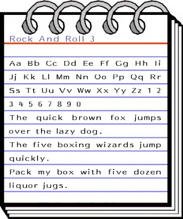 Rock And Roll 3 Regular animated font preview