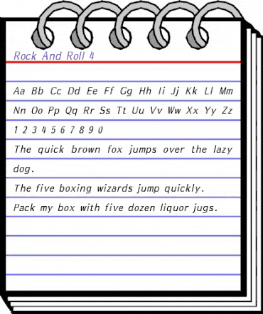 Rock And Roll 4 Italic animated font preview