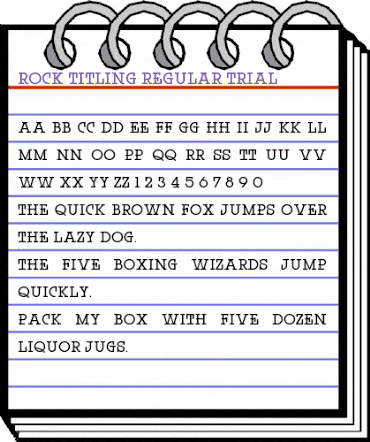 Rock Titling Regular Trial animated font preview