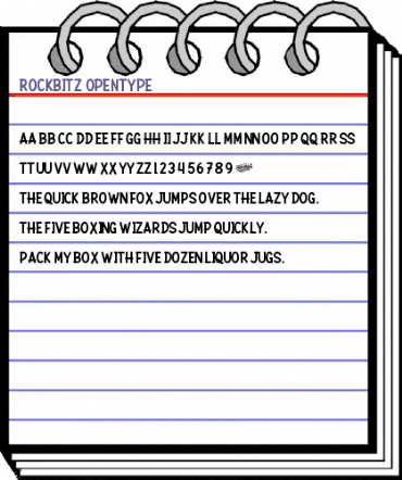 Rockbitz Regular animated font preview