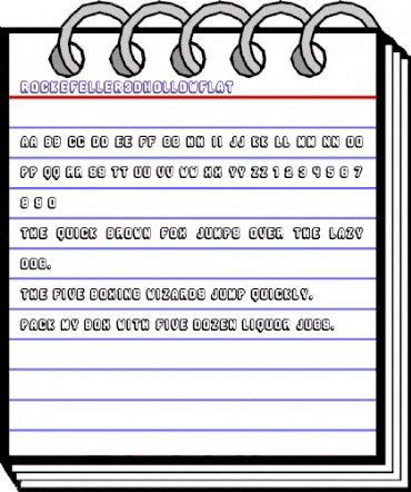 Rockefeller 3D Hollow Flat Regular animated font preview