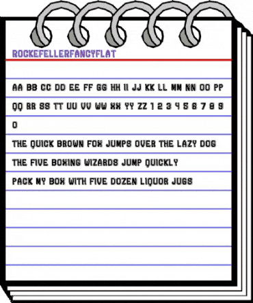 Rockefeller Fancy Flat Regular animated font preview