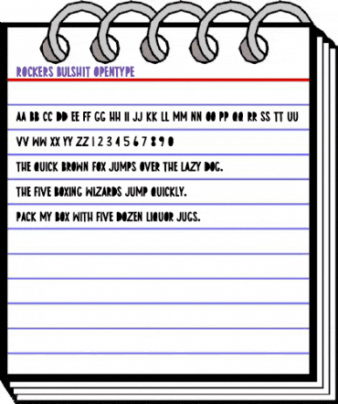 Rockers Bulshit Regular animated font preview