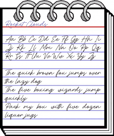 Rocket Clouds DEMO Regular animated font preview