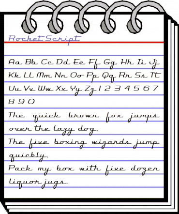 Rocket Script Regular animated font preview