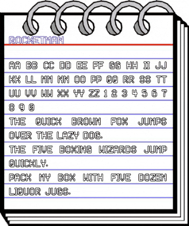 Rocketman Regular animated font preview