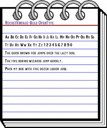 Rocket-Vintage Bold animated font preview