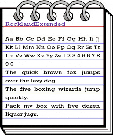 RocklandExtended Regular animated font preview