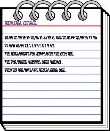 Rockledge Leftalic Italic animated font preview