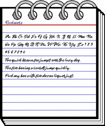 Rockmore Regular animated font preview