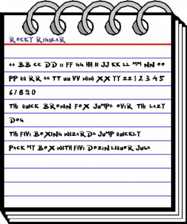 Rocky-Regular Goovy Regular animated font preview